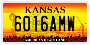 6016AMW  license plate in KS