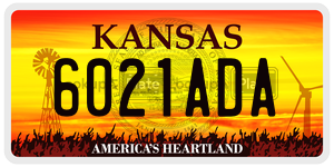 6021ADA  license plate in KS