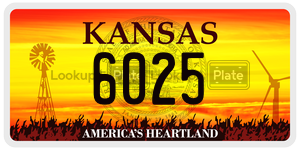 6025  license plate in KS