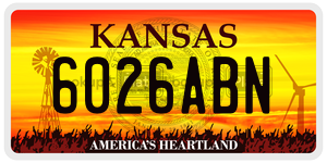 6026ABN license plate in Kansas