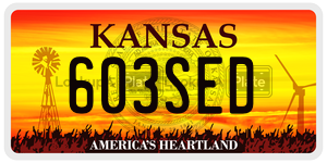 603SED  license plate in KS