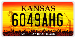 6049AHG  license plate in KS