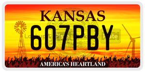 607PBY  license plate in KS