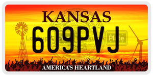609PVJ  license plate in KS
