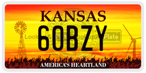 60BZY  license plate in KS