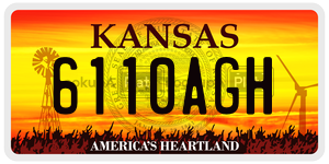 6110AGH  license plate in KS