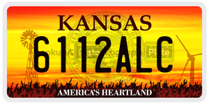 6112ALC  license plate in KS