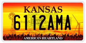 6112AMA  license plate in KS