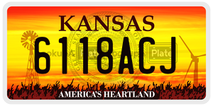 6118ACJ  license plate in KS