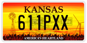 611PXX  license plate in KS