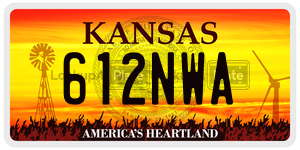 612NWA  license plate in KS