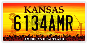6134AMR  license plate in KS