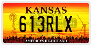 613RLX  license plate in KS