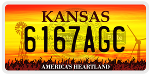 6167AGC license plate in Kansas