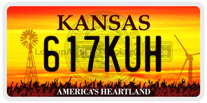 617KUH  license plate in KS