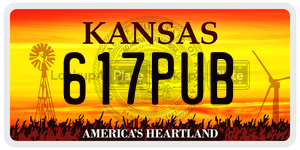 617PUB  license plate in KS