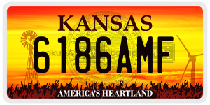 6186AMF  license plate in KS