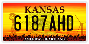 6187AHD  license plate in KS