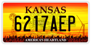 6217AEP license plate in Kansas