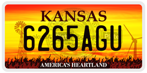 6265AGU  license plate in KS