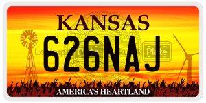 626NAJ  license plate in KS