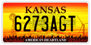 6273AGT  license plate in KS