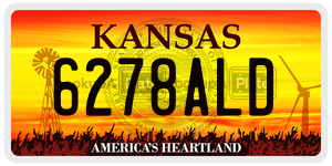 6278ALD  license plate in KS