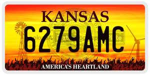 6279AMC  license plate in KS