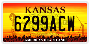 6299ACW  license plate in KS