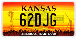 62DJG  license plate in KS