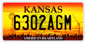 6302AGM  license plate in KS
