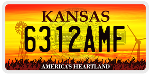 6312AMF  license plate in KS