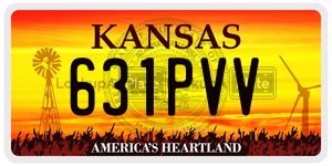 631PVV  license plate in KS