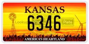 6346  license plate in KS