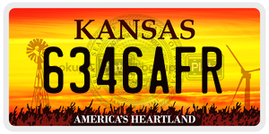 6346AFR  license plate in KS