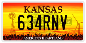 634RNV  license plate in KS