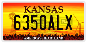 6350ALX  license plate in KS