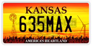 635MAX  license plate in KS