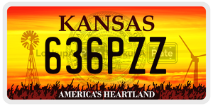 636PZZ  license plate in KS
