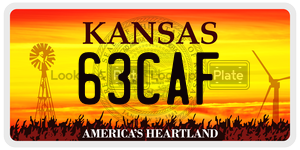 63CAF  license plate in KS