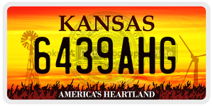6439AHG  license plate in KS