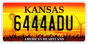 6444ADU  license plate in KS