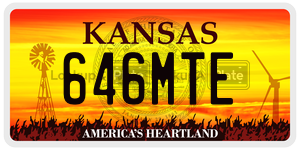 646MTE  license plate in KS