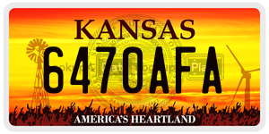 6470AFA  license plate in KS