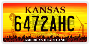 6472AHC  license plate in KS