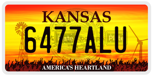 6477ALU  license plate in KS