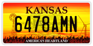 6478AMN  license plate in KS