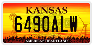 6490ALW  license plate in KS