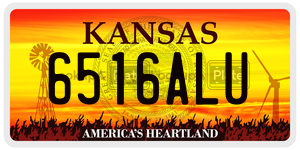 6516ALU  license plate in KS