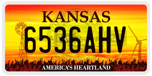 6536AHV  license plate in KS
